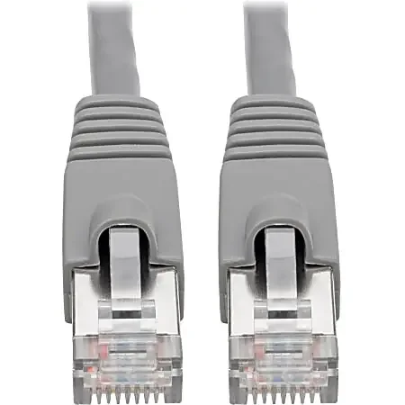 Tripp Lite Cat6a Snagless Shielded STP Network Patch Cable 10G Certified, PoE, Gray RJ45 M/M 14ft 14‘ – N262014GY