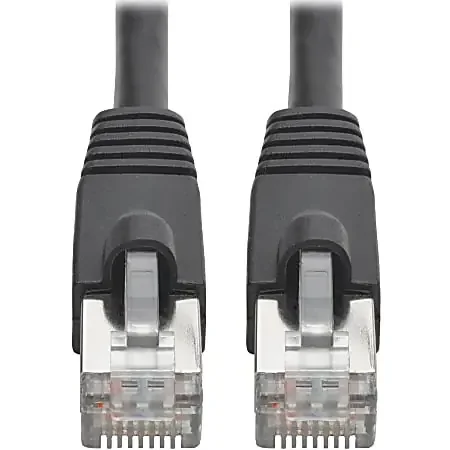 Tripp Lite Cat6a Snagless Shielded STP Patch Cable 10G, PoE, Black M/M 25ft – 1 x RJ-45 Male Network – 1 x RJ-45 Male Network – Shielding – Black