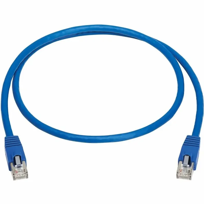 Tripp Lite Cat8 40G Snagless SSTP Ethernet Cable (RJ45 M/M), PoE, Blue, 3 ft. (0.9 m) –