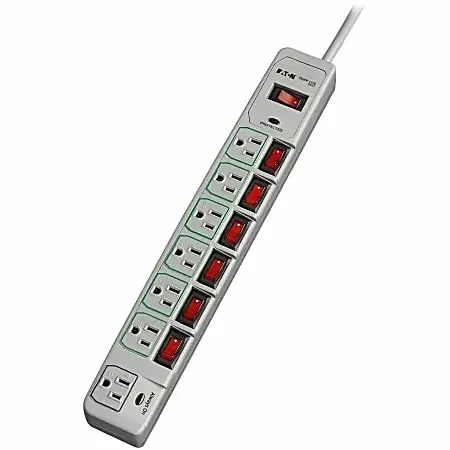 Tripp Lite ECO-SURGE 7-Outlet Surge Suppressor, 6‘, Cool Gray