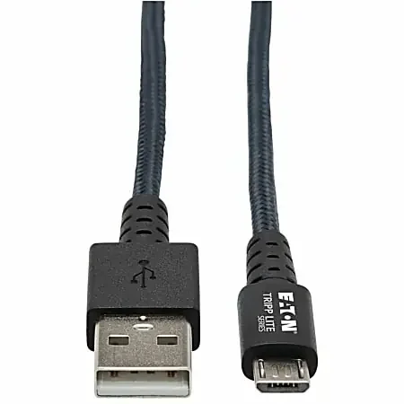 Tripp Lite Heavy Duty USB-A To USB Micro-B Charging Sync Cable, 6″, Gray