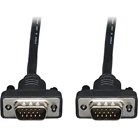 Tripp Lite Low Profile VGA RGB Coax Monitor Cable High Resolution HD15 M/M 50ft, P502050SM