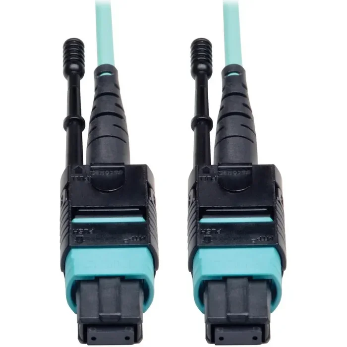 Tripp Lite MTP/MPO Patch Cable 12 Fiber 40GbE 40GBASE-SR4 OM3 Plenum-Rated Aqua 5M (16 ft.