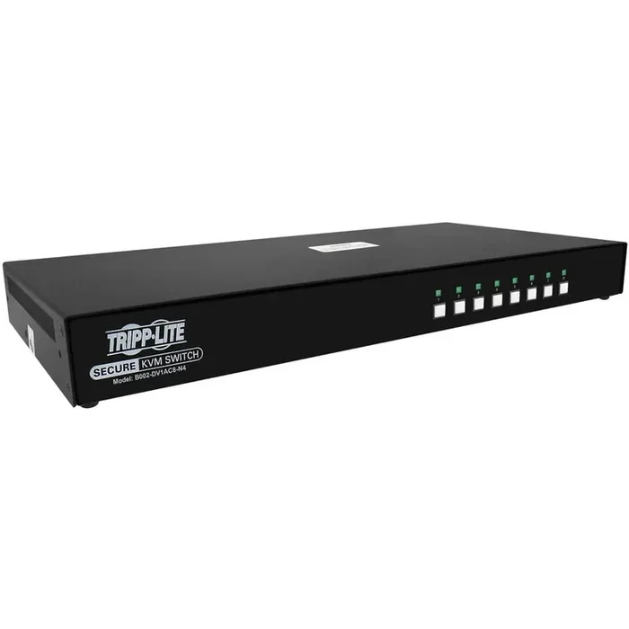 Tripp Lite Secure KVM Switch 8-Port Single Head DVI to DVI NIAP PP4.0 Audio CAC TAA – 8 Co