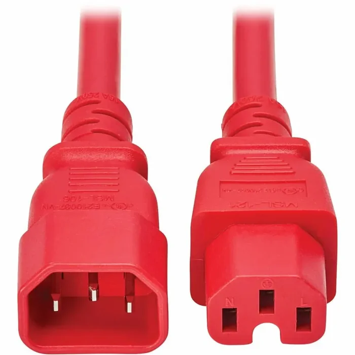 Tripp Lite series Power Cord C14 to C15 – Heavy-Duty 15A 250V 14 AWG 10 ft. (3.1 m) Red –