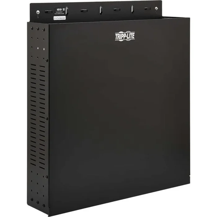 Tripp Lite SmartRack 2U Low-Profile Vertical-Mount Vented Wall-Mount Mini Rack Enclosure, Black