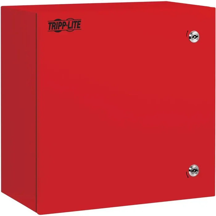 Tripp Lite SmartRack Outdoor Industrial Enclosure with Lock – NEMA 4, Surface Mount, Metal Construction, 18 x 18 x 10 in., Red