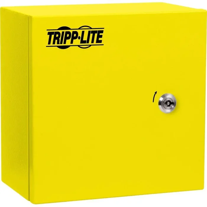 Tripp Lite SmartRack Outdoor Industrial Enclosure with Lock – NEMA 4, Surface Mount, Metal Construction, 10 x 10 x 6 in., Yellow