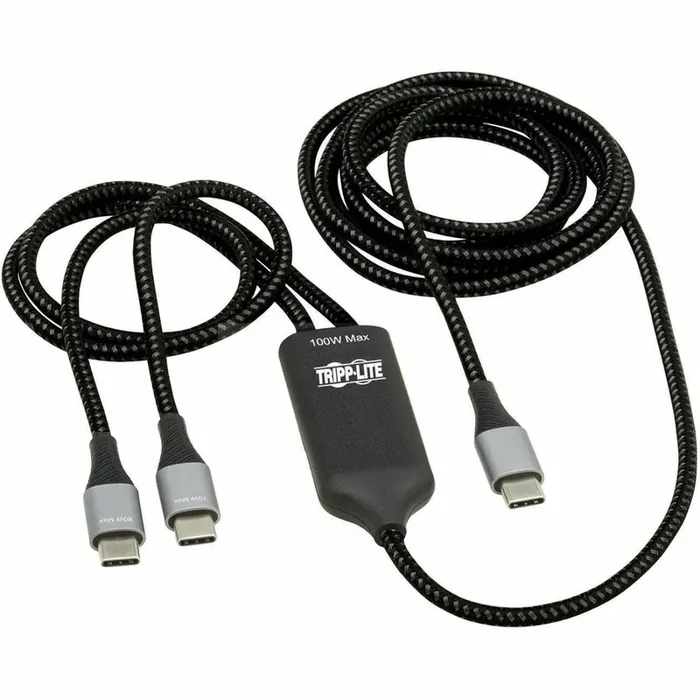 Tripp Lite USB-C Charging Cable/Splitter (M/2xM) – 100W PD Charging, 6 ft. (1.8 m) – 6 ft