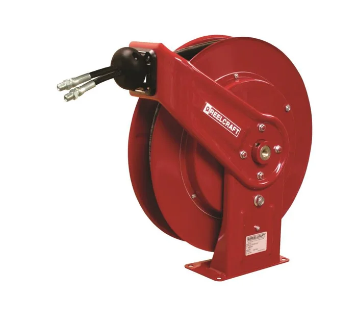 Twin Hydraulic Hose Reel with Hose Steel 3/8in x 30′ THA7630 OMP