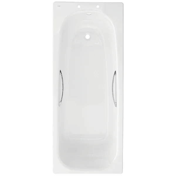 Twyford Shallow 1700 x 700mm Slip Resistant White Steel Bath With Grips | SB1772WH