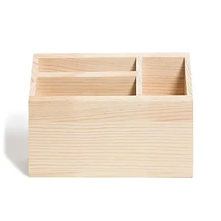 U Brands® Large Magnetic Wood Locker Bin, 7-1/2”H x 5”W x 2-9/16”D, Pine