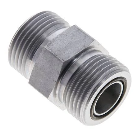 UN 1-3/16”-12 Zinc plated Steel Double Nipple ORFS 400 Bar – Hydraulic