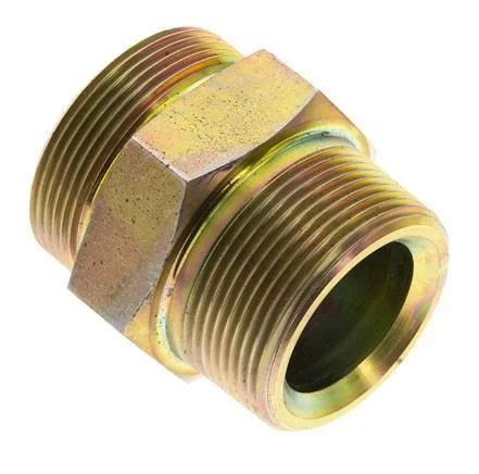 UN 2”-12 x 1 1/2” NPT Zinc plated Steel Double Nipple ORFS 250 Bar – Hydraulic