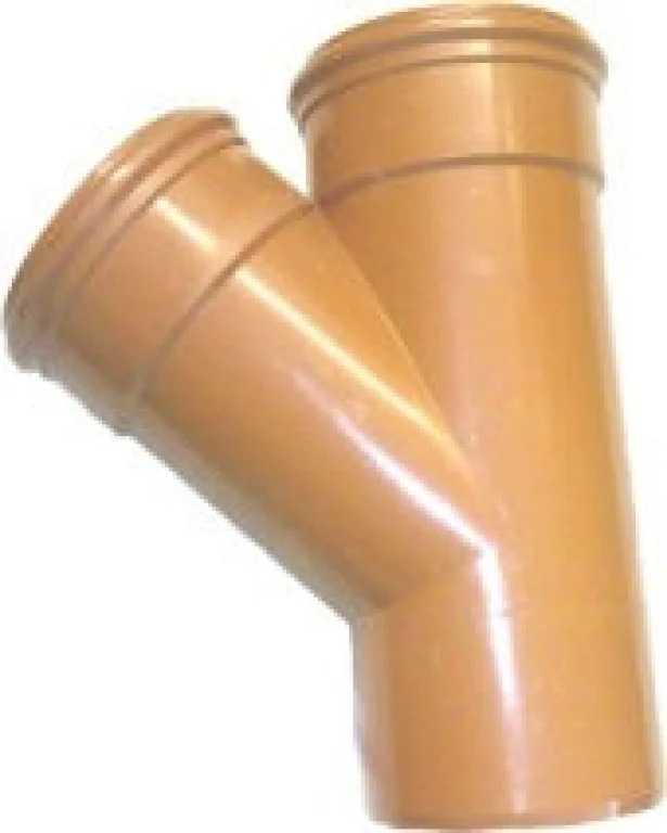 Underground 45◦ Double Socket Equal Branch 160mm Terracotta