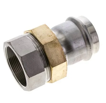 Union Press Fitting – 54mm Female & Rp 2” Female – Stainless Steel Flat Sealing