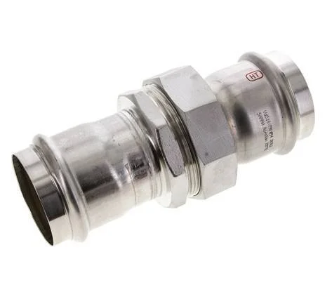 Union Press Fitting – 54mm Female – Stainless Steel Flat Sealing