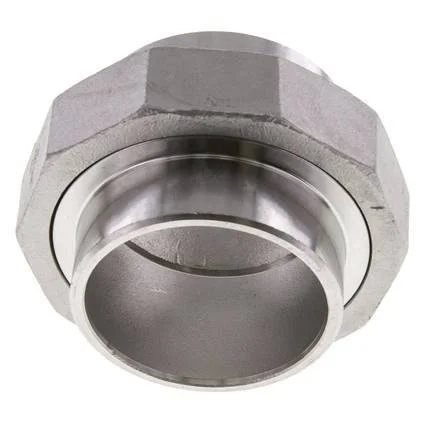 Union Straight Connector 60.3mm Weld End Stainless Steel Conical Seal 16bar (224.8psi)