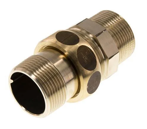 Union Straight Connector R1 1/4” Brass Flat Seal Centellen 16bar (224.8psi)