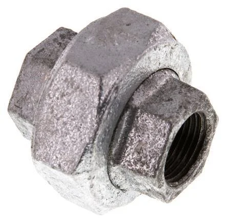 Union Straight Connector Rp3/8” Female Cast Iron Flat Seal 25bar (351.25psi)