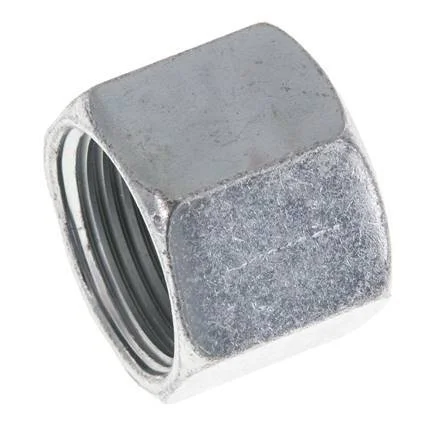 UNS 1”-14 Zinc plated Steel End cap ORFS 400 Bar