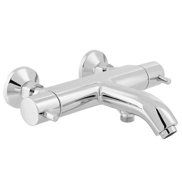 Vado Celsius Thermostatic Chrome Bath Shower Mixer Tap – Short Stick Handles