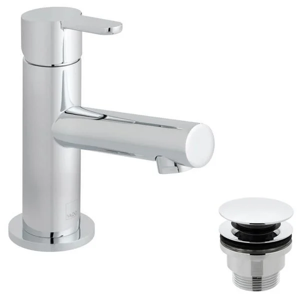 Vado Sense Chrome Finish Mini Monoboc Basin Mixer Tap with Waste