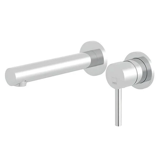 Vado Zoo 2 Hole Contemporary Chrome Basin Mixer Tap, Wall Mounted