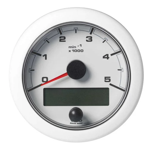 VDO 3-3/8″ (85mm) OceanLink NMEA 2000 Tach – 5000 RPM – White Dial Bezel [A2C1065800001]