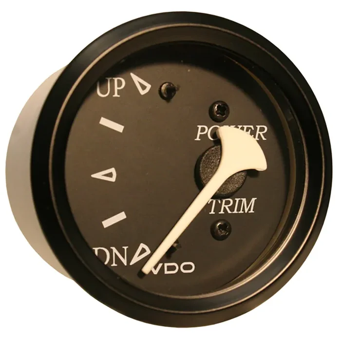 VDO Cockpit Marine Trim Gauge – f/Evinrude and Johnson Engines – Black Dial/Bezel