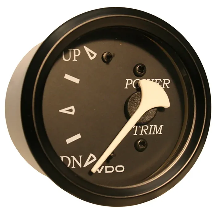 VDO Cockpit Marine Trim Gauge – f/ Mercury/Volvo/Yamaha 2001+ Engines – Black Dial/Bezel