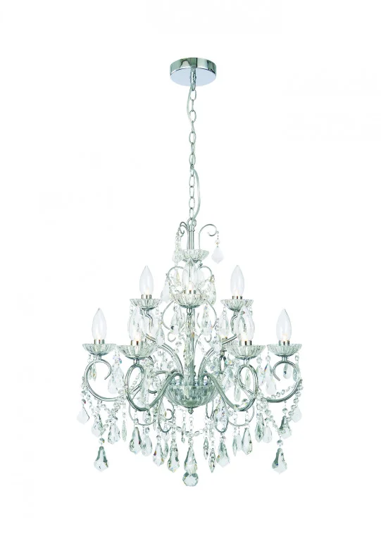 Vela 9 Light Pendant – Chrome