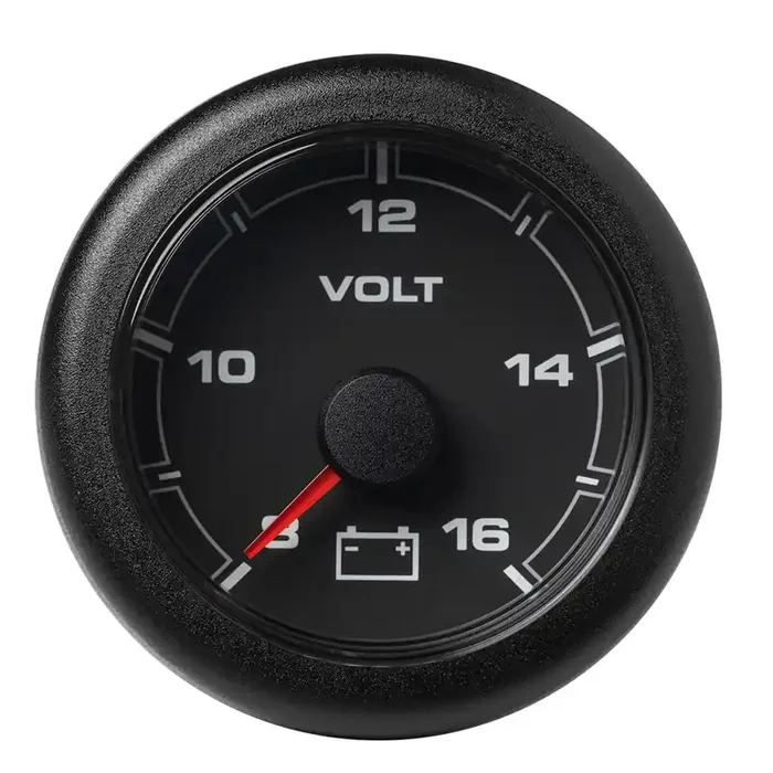 Veratron 52MM (2-1/16″) OceanLink Battery Voltage Gauge – 8 to 16 V – Black Dial & Bezel
