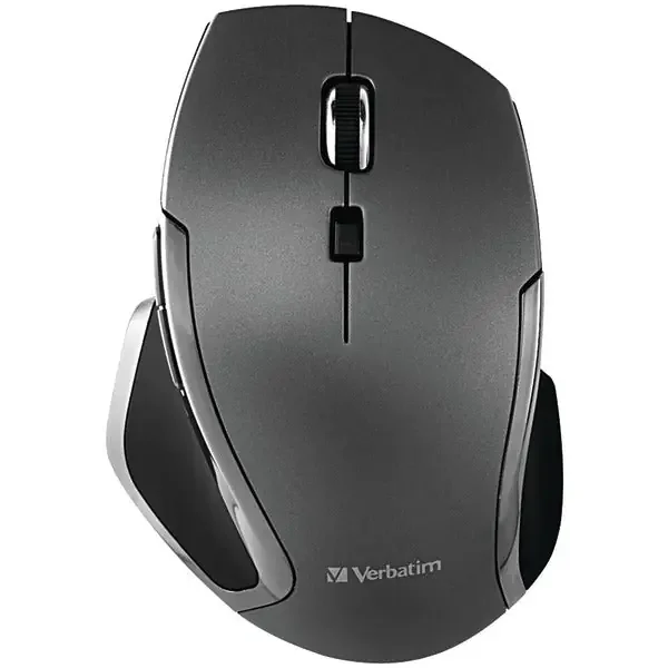 Verbatim 98621 Cordless Blue-LED Deluxe Notebook Mouse, Ergonomic, 6 Buttons,