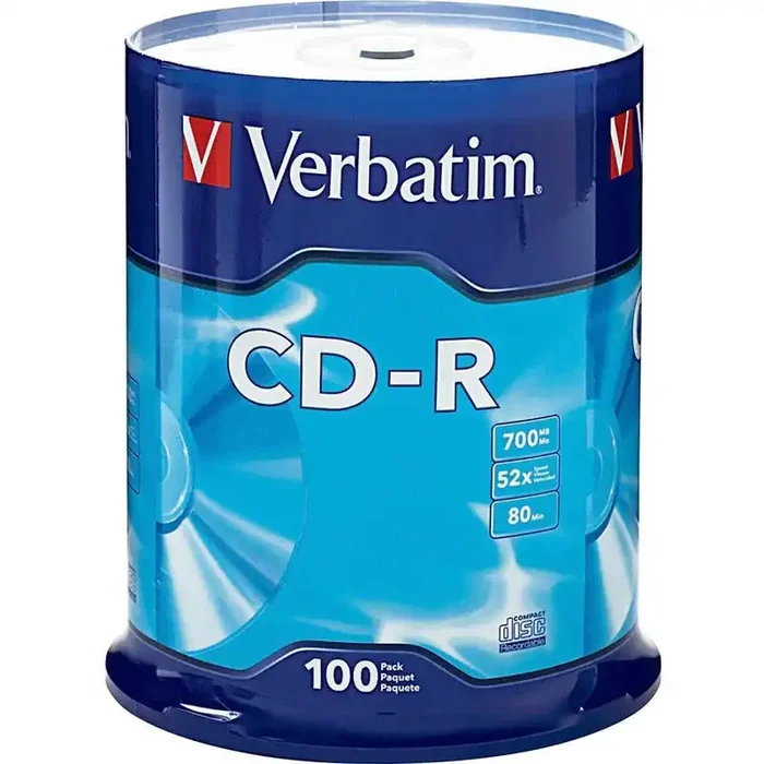 Verbatim Cd-R 700Mb 52X With Branded Surface – 100Pk Spindle