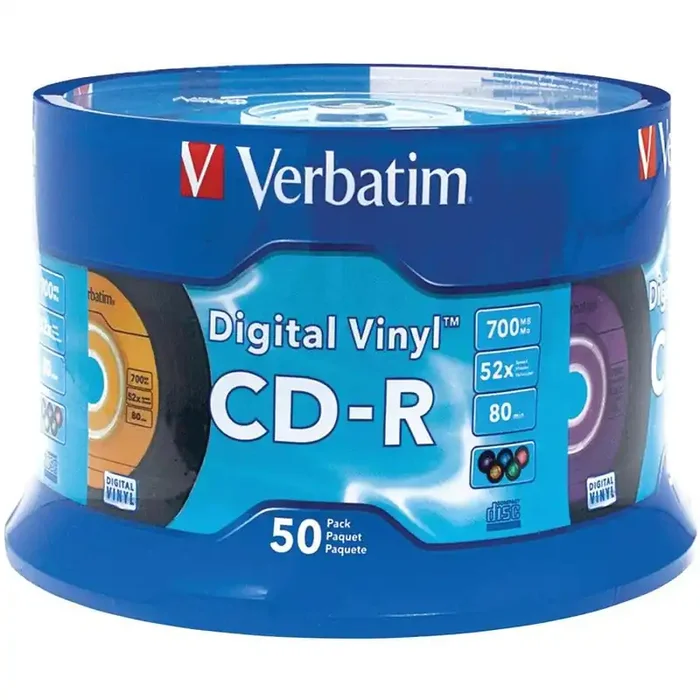 Verbatim Cd-R 80Min 52X With Digital Vinyl Surface – 50Pk Spindle