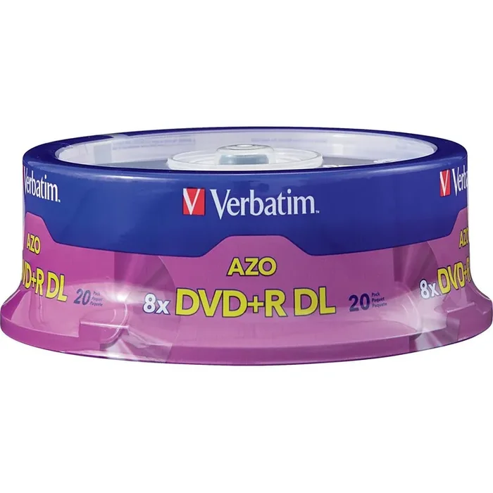 Verbatim Dvd+R Dl 8.5Gb 8X With Branded Surface – 20Pk Spindle