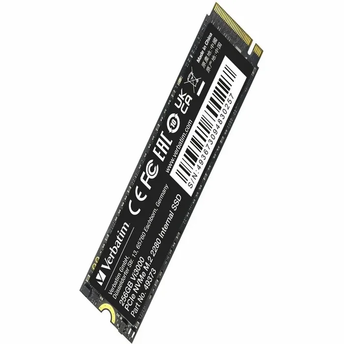 Verbatim Vi3000 256 GB Solid State Drive – M.2 2280 Internal – PCI Express NVMe (PCI Expre