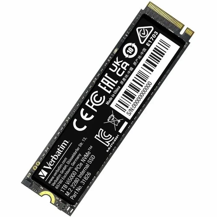 Verbatim Vi5000 1 GB Solid State Drive – M.2 2280 Internal – PCI Express NVMe (PCI Express