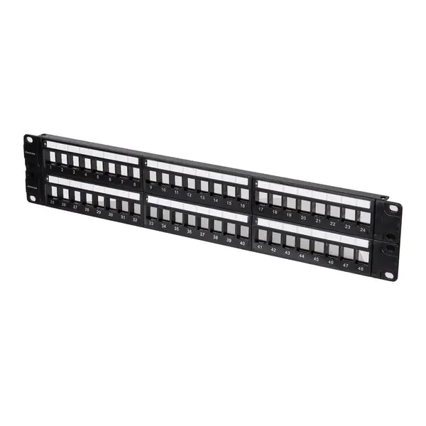 Vericom UPP6001-48 VGS Unshielded Modular Patch Panel with Labels, Unloaded (48