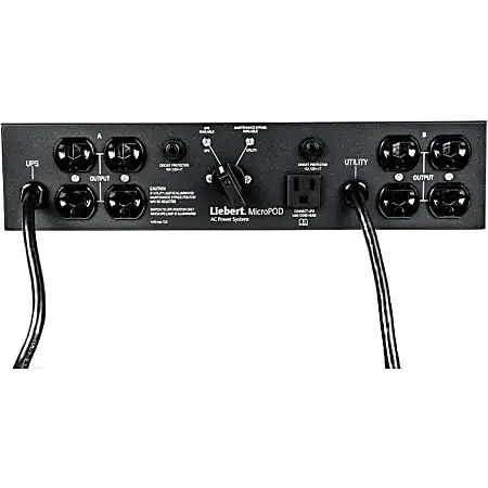 Vertiv Liebert MicroPOD – (8) NEMA 5-15R 12A UPS Maintenance Bypass/Switch – (2) NEMA 5-15P Max Current 12A AC 120V – MP2115A