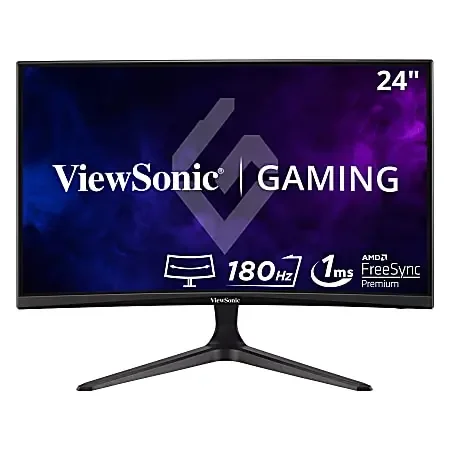 ViewSonic VX2418C 24″ 1080p 1ms 180Hz Curved Gaming Monitor, FreeSync Premium