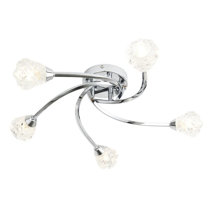 Volos 4 Light Flush Light IP44 Chrome