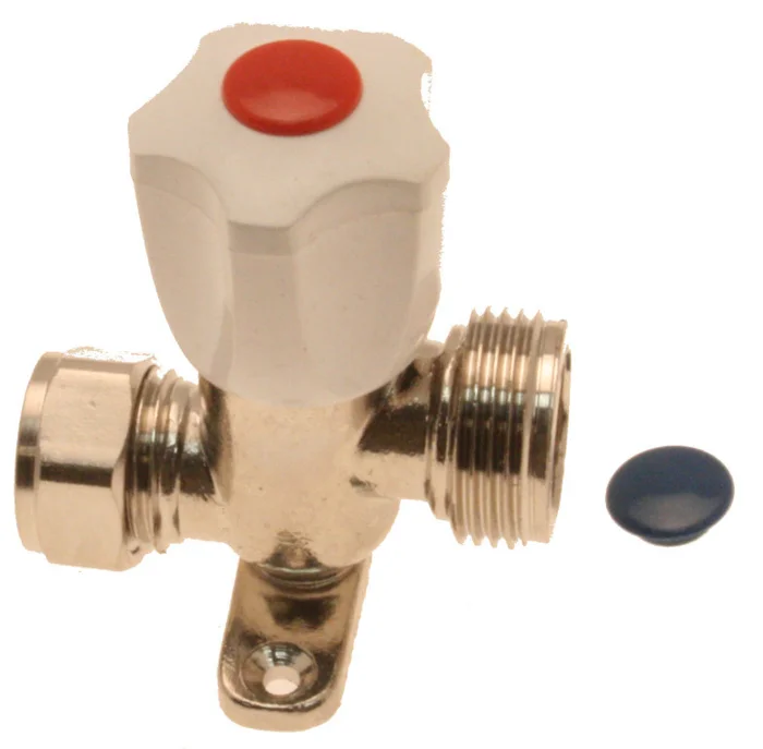 Washing Machine Valve c/w Backplate 15mm x 3/4″