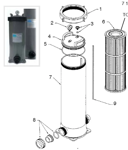 Waterco Cartridge Spacer (C100 Only) | 62078