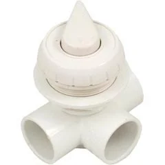 Waterway Plastics Diverter Valve, WW, 1″, 3 Port, Top Mount, Horizontal, White | 600-4330
