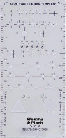Weems & Plath Chart Correction Template – plastic
