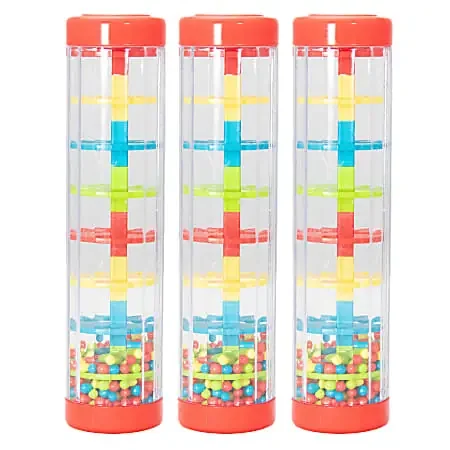 Westco Educational Products 4″ Mini Rainshakers, Multicolor, Pack Of 3 Rainshakers