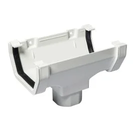 White 112mm Square Running Outlet