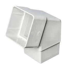 White 68mm Square Rain Water 112 Degree Offset Bend